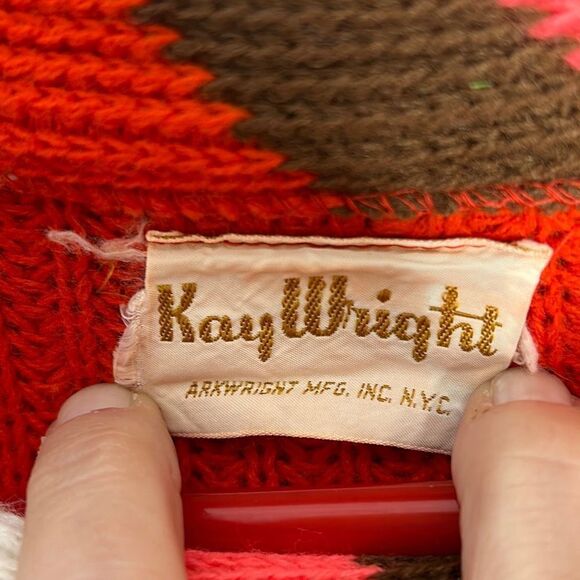 Vintage Kay Wright MCM Acrylic Sweater XS - Picture 3 of 10